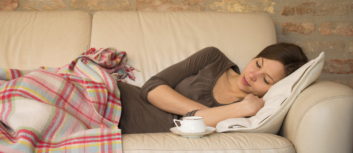 girl sleeping on the sofa